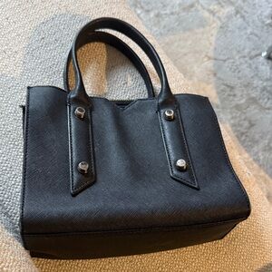 Botkier Black Structured Saffiano Satchel